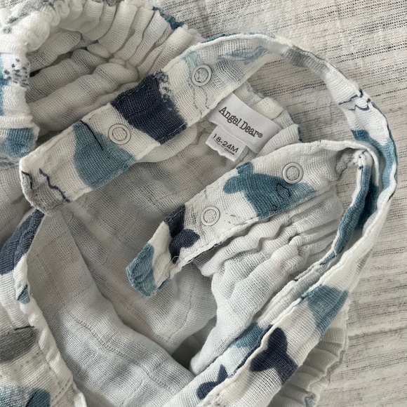 Blue, White & Gray Whales Retro Sunsuit Bubble Romper, 18-24M - Picture 5 of 6